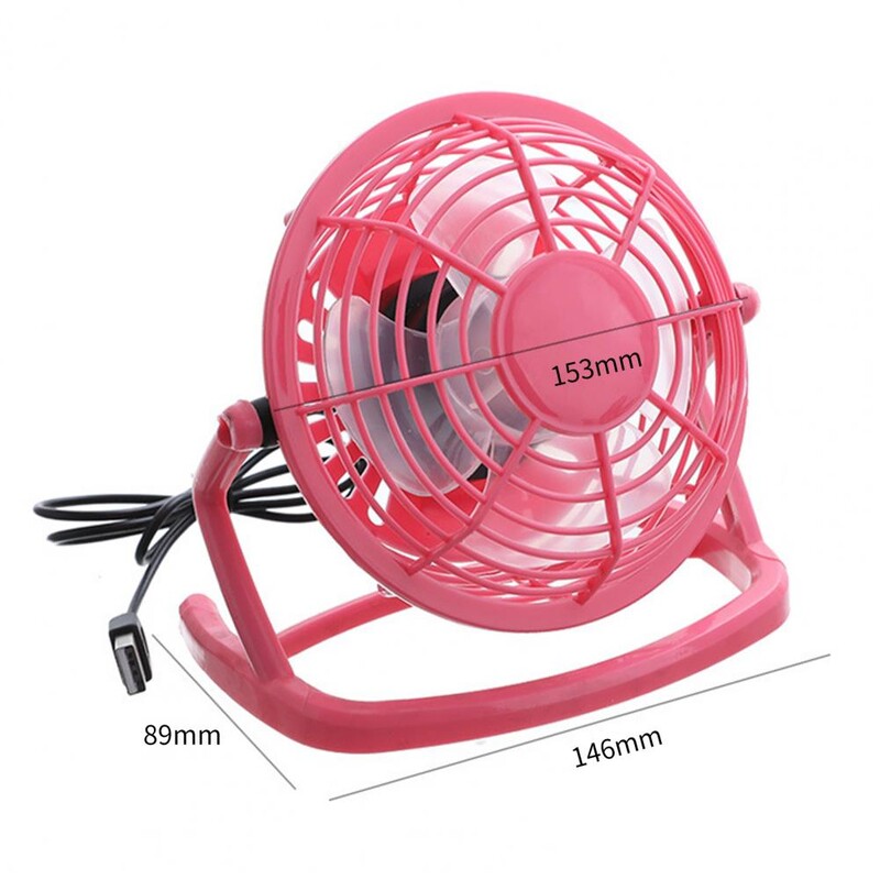 Mini ventilators, kluss, 4 asmeņi, stabila pamatne, spēcīgs vējš, viegli pārnēsājams dzesēšanas galda ventilators, 360 grādu rotācijas USB ventilators kopmītnei