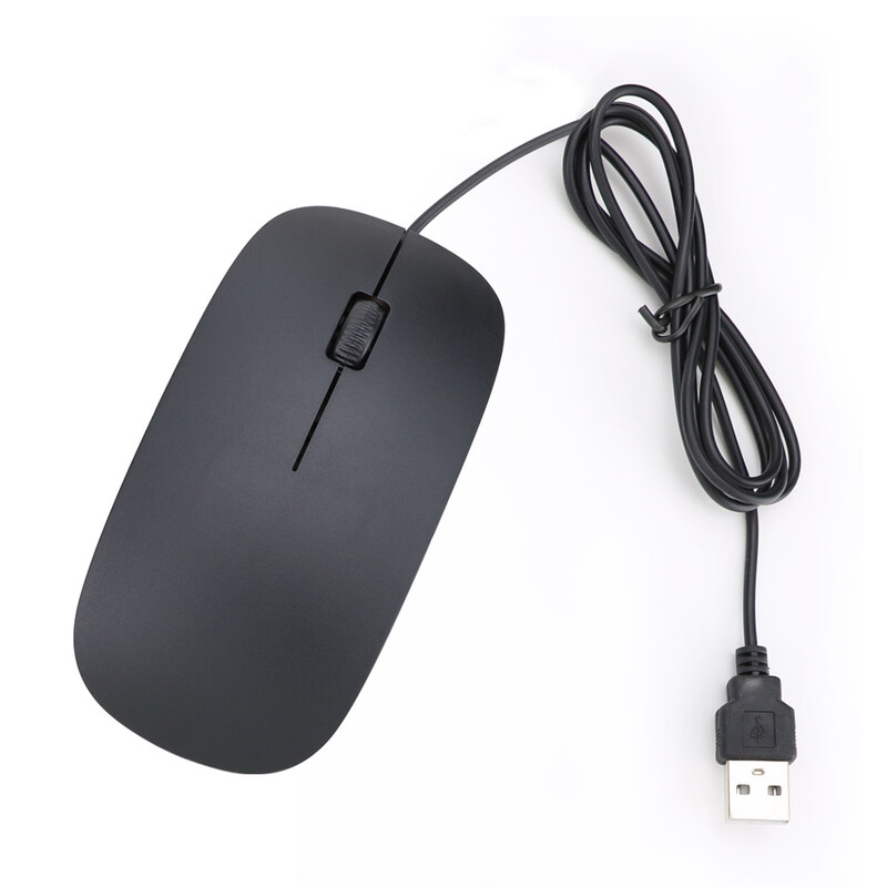 Mouse cu fir USB ultra subțire1200 dpi 3D Optical Ergonomic Soareci ultrasubțiri Gaming PC Computere Laptop Mini Mouse-uri pentru birou acasă