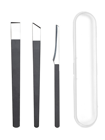 3 vnt. / rinkinys Odos ploninimo pjovimo peilis Rankų darbo odinis „pasidaryk pats“ įrankio skutimo kastuvas ploninimo peilis