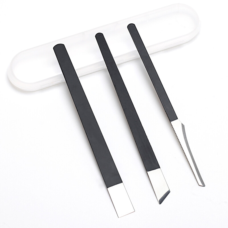 3 vnt. / rinkinys Odos ploninimo pjovimo peilis Rankų darbo odinis „pasidaryk pats“ įrankio skutimo kastuvas ploninimo peilis