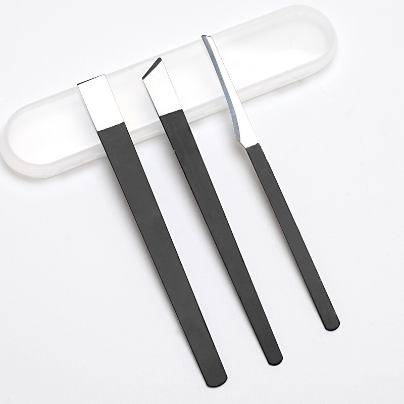 3 vnt. / rinkinys Odos ploninimo pjovimo peilis Rankų darbo odinis „pasidaryk pats“ įrankio skutimo kastuvas ploninimo peilis