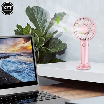 ΝΕΟΣ Χειρός ανεμιστήρας USB Mini Strong Wind Rechargeable USB Mini Desktop Air Cooler Εξωτερικός ανεμιστήρας ψύξης Ταξιδιωτικοί ανεμιστήρες χειρός για εξωτερικούς χώρους