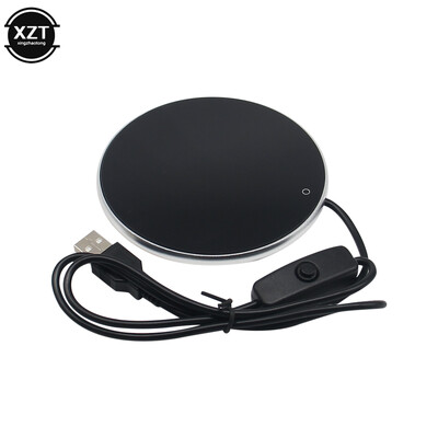 Mini nešiojamas USB puodelių šildytuvas 3 pavarų kavos puodelio kaitinimo padėkliukas Išmanusis termostatinis kaitvietė Pienas Arbata Vandens kaitinimo padėkliukas