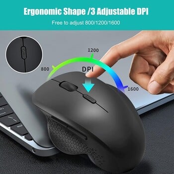 Безжична мишка Gamer Gaming Mouse Bluetooth Mouse Wireless Type C Rechargeable Mause Ergonomic USB Computer Mice for PC Laptop