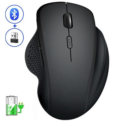 Безжична мишка Gamer Gaming Mouse Bluetooth Mouse Wireless Type C Rechargeable Mause Ergonomic USB Computer Mice for PC Laptop