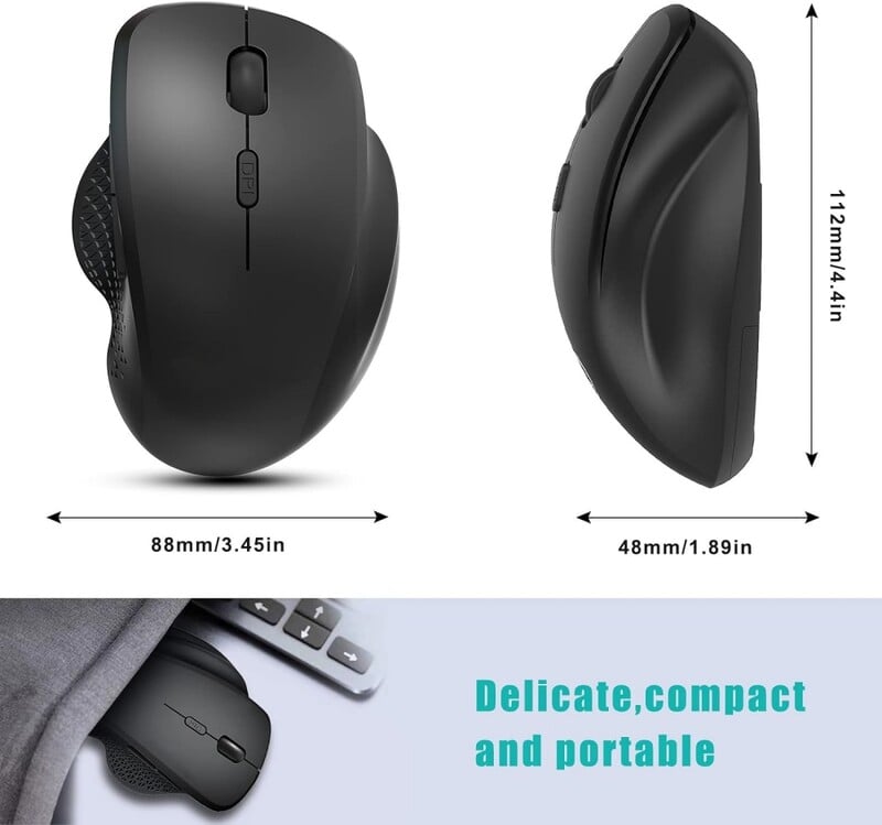 Bezdrôtová myš Gamer Herná myš Bluetooth Myš Bezdrôtová nabíjateľná myš typu C Ergonomická USB počítačová myš pre PC notebook