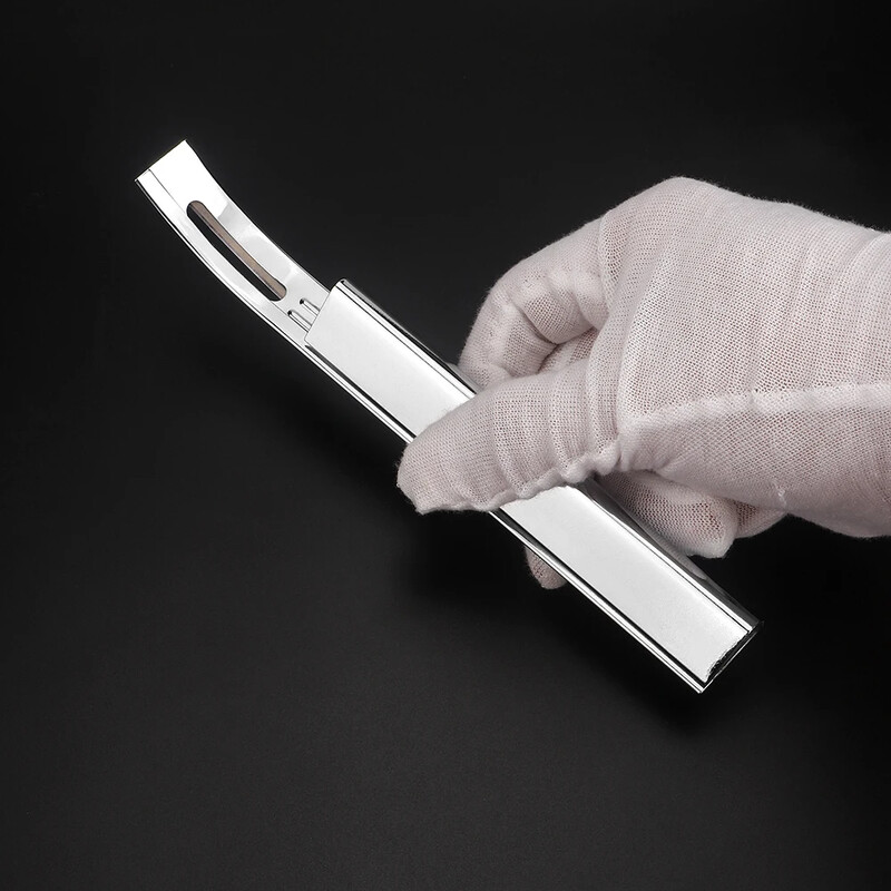 Metaliniai odiniai saugaus pjovimo įrankių rinkiniai „pasidaryk pats“ pjovimo įrankių rinkiniai su pakaitiniu skiverio ašmenimis, ploninančia oda, juoda/sidabrinė