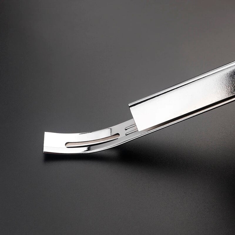 Metaliniai odiniai saugaus pjovimo įrankių rinkiniai „pasidaryk pats“ pjovimo įrankių rinkiniai su pakaitiniu skiverio ašmenimis, ploninančia oda, juoda/sidabrinė