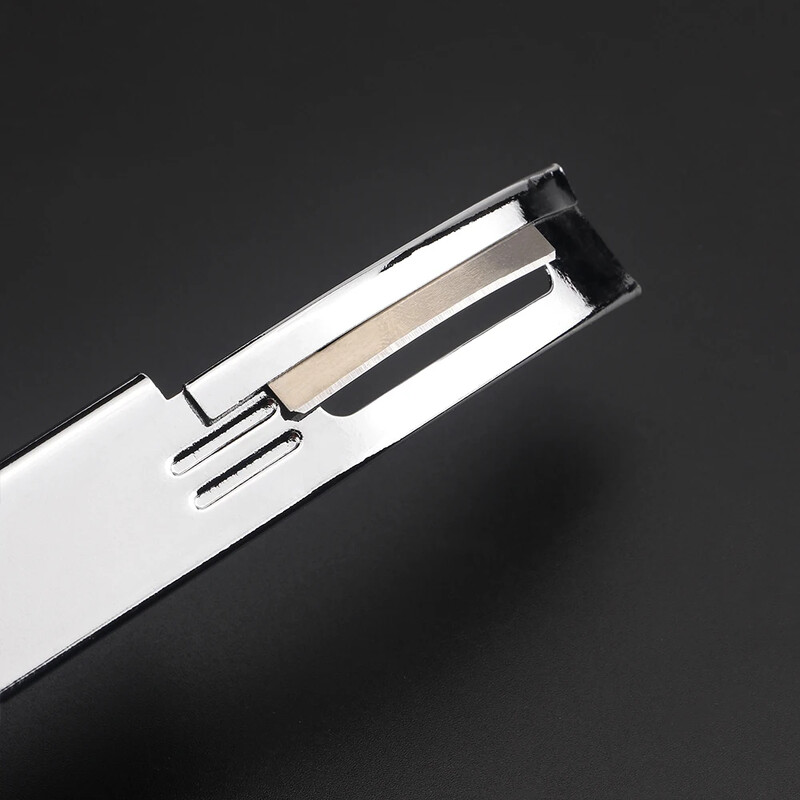 Metaliniai odiniai saugaus pjovimo įrankių rinkiniai „pasidaryk pats“ pjovimo įrankių rinkiniai su pakaitiniu skiverio ašmenimis, ploninančia oda, juoda/sidabrinė