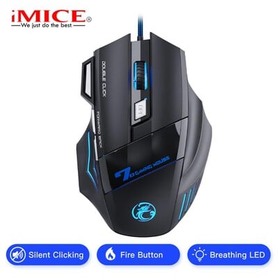 RYRA 5500/3200dpi LED X7 Optical 7 κουμπιά Usb Ενσύρματο ποντίκι gaming Εργονομικό ενσύρματο ποντίκι gaming για υπολογιστές WOW CS LOL Φορητός υπολογιστής