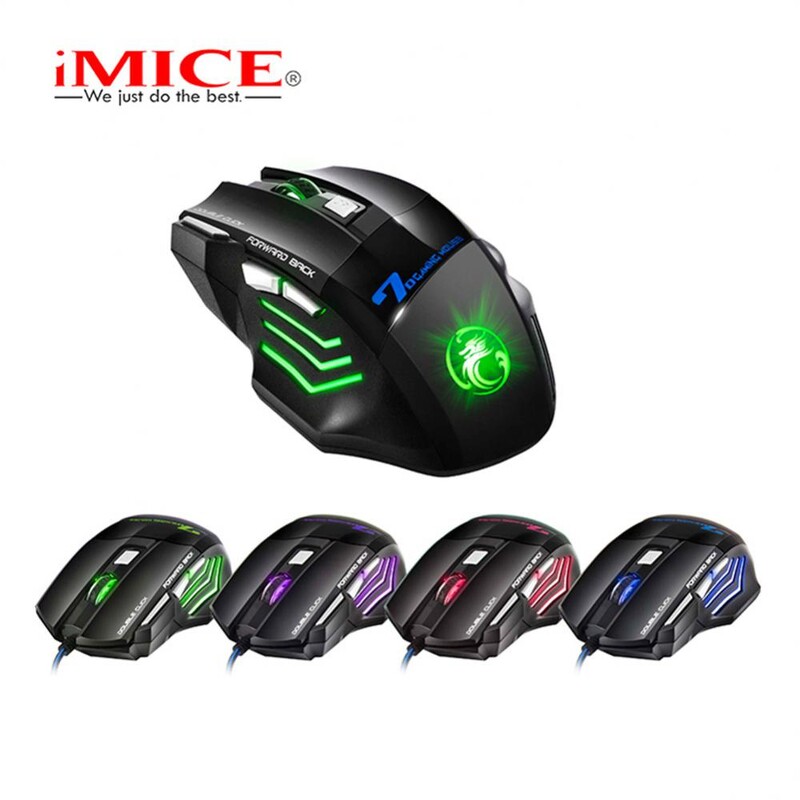 RYRA 5500/3200dpi LED X7 optic 7 butoane Mouse pentru jocuri cu fir USB Mouse ergonomic pentru jocuri cu fir pentru PC-uri WOW CS LOL PC Laptop