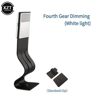 Prenosné LED svetlo na čítanie kníh s odnímateľným flexibilným klipom, nabíjateľná lampa s USB pre čítačky elektronických kníh Kindle
