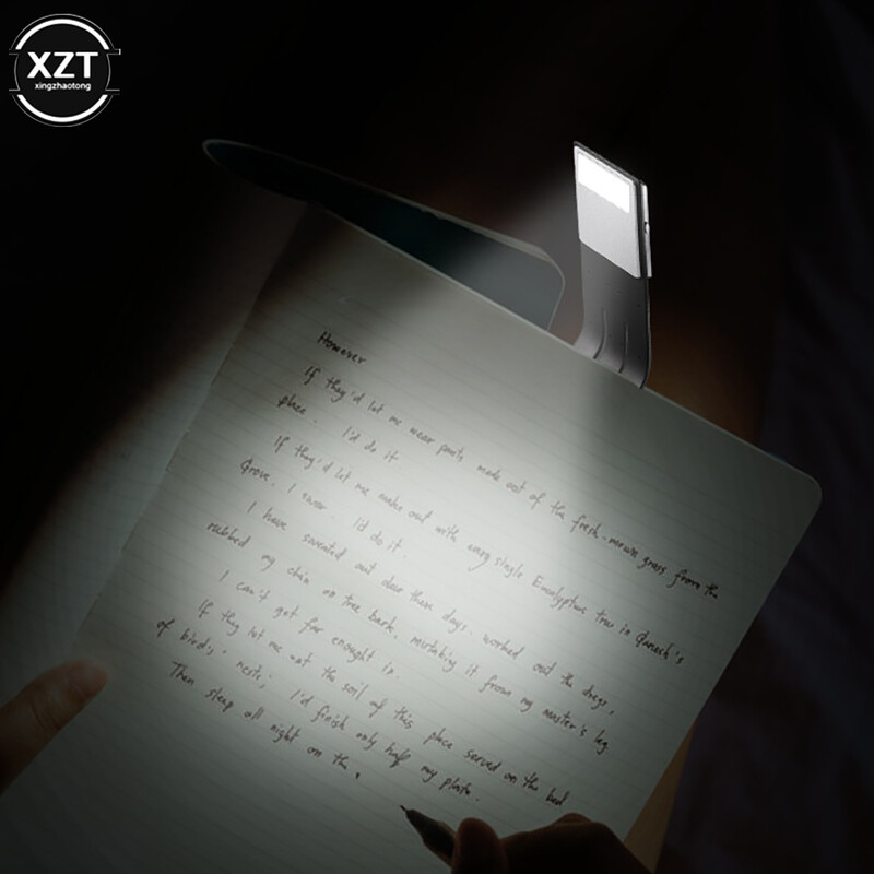 Prenosné LED svetlo na čítanie kníh s odnímateľným flexibilným klipom, nabíjateľná lampa s USB pre čítačky elektronických kníh Kindle