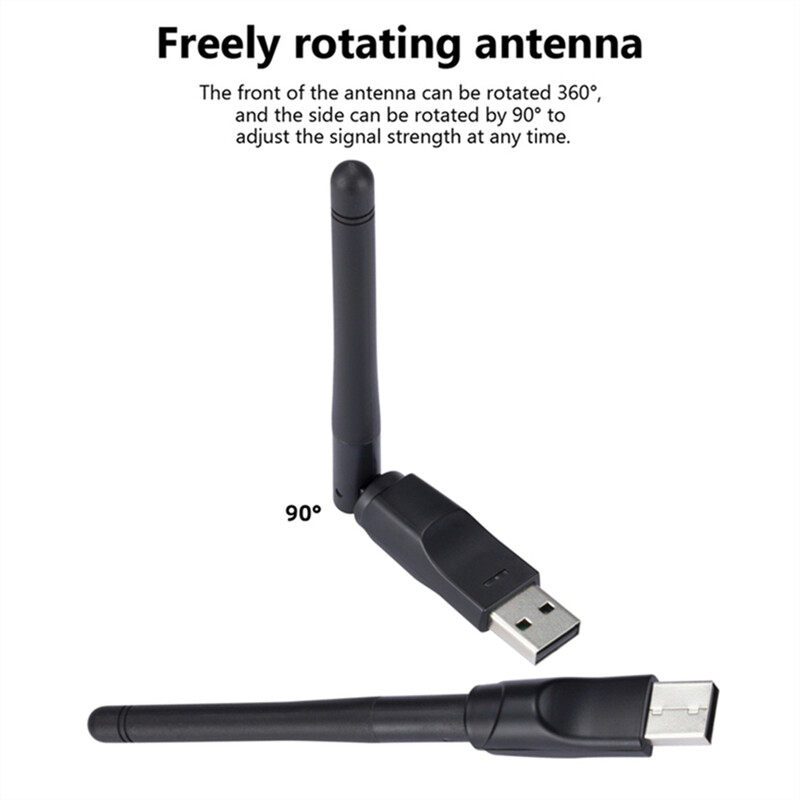 Mini traadita WiFi-adapter 150 Mbps 2,4 GHz Antenni USB Wifi-vastuvõtja Dongle MT7601 võrgukaart 802.11b/n/g lauaarvutitele