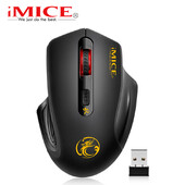 IMICE USB 3.0 prijemnik bežični miš 2.4G tihi miš 4 tipke 2000DPI optički računalni miš Ergonomski miševi za prijenosna računala