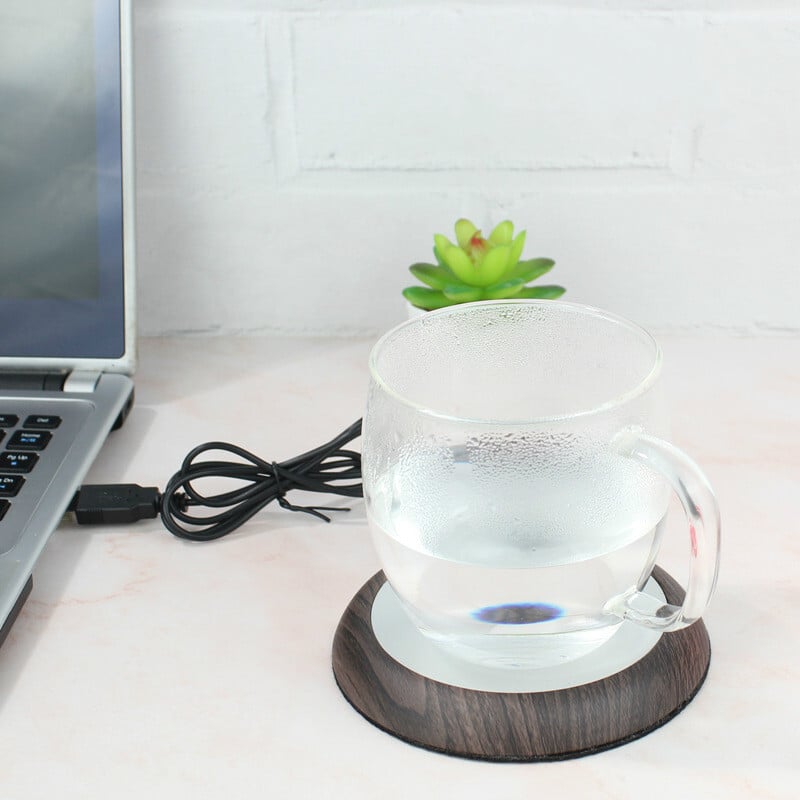 USB Puidutera tassisoojendaja Kuumuse Joogitassisoojendi Matt Hoidke jooki kuumana Soojem tassialused Kaasaskantavad