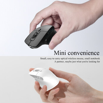 T16 Dual Mode Mini Mute Mouse 2.4G+BT5.1 Portabl безжична мишка 4800dpi Регулируема за лаптоп и настолни компютри