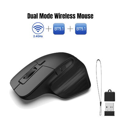 T16 Dual Mode Mini Mute Mouse 2.4G+BT5.1 Portable Wireless Mouse 4800dpi Állítható laptopokhoz és asztali számítógépekhez