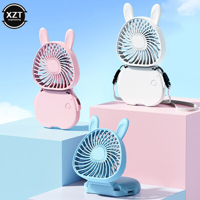 Încărcare prin USB Ventilator mic agățat gât Buzunar convenabil Mini ventilator mic de exterior Mini ventilator pliabil pentru birou