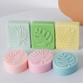 Kvadrātveida roku darbs ziepju silikona veidne Jauna DIY ovālas lapas formas ziepju gatavošanas piederumi ar rokām gatavoti šokolādes kūkas dekori cepšanas rīki