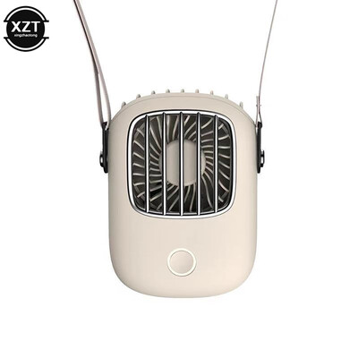 Mini prenosný závesný krk USB ventilátor stlmený ručný stolný ventilátor s 3 prevodovými stupňami, nastaviteľným chladením vzduchu Ventilador