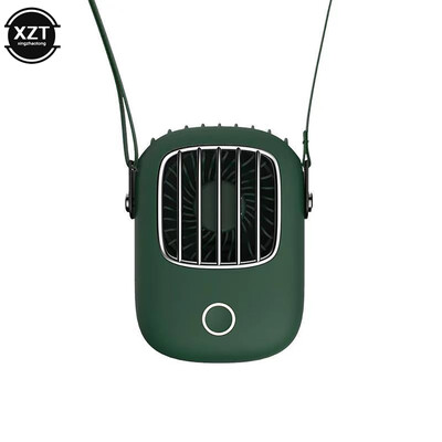 Mini prenosný závesný krk USB ventilátor stlmený ručný stolný ventilátor s 3 prevodovými stupňami, nastaviteľným chladením vzduchu Ventilador