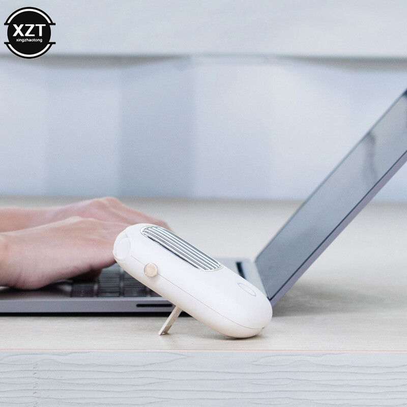 Mini prenosný závesný krk USB ventilátor stlmený ručný stolný ventilátor s 3 prevodovými stupňami, nastaviteľným chladením vzduchu Ventilador