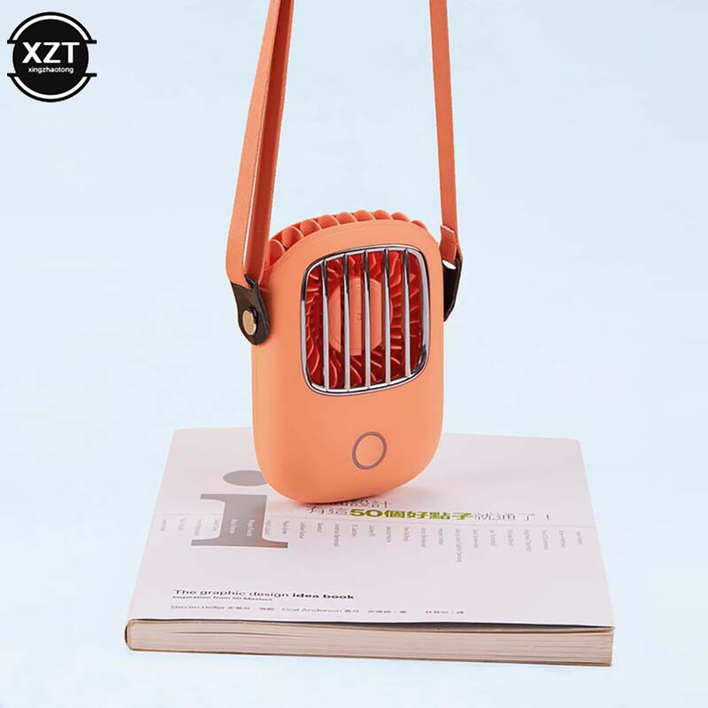 Mini prenosný závesný krk USB ventilátor stlmený ručný stolný ventilátor s 3 prevodovými stupňami, nastaviteľným chladením vzduchu Ventilador