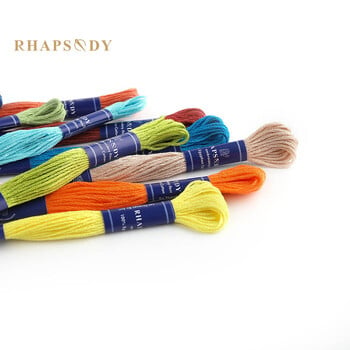 Rhapsody New 16 Colors DMC Exclusive Colors Κέντημα νήμα μαργαριτάρι βαμβακερό αιγυπτιακό σταυροβελονιά 6 κλώνων 8,7 Y Double Mercerizd