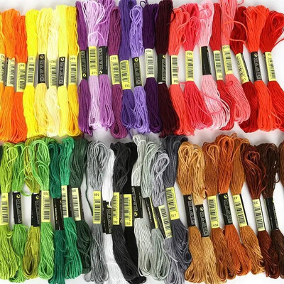8Pcs/lot 7.5m Silk Line Cotton Cross Bod Konac Konac za šivanje Konac za vez Komplet konaca za pletenje Spiraea Šivaći pribor