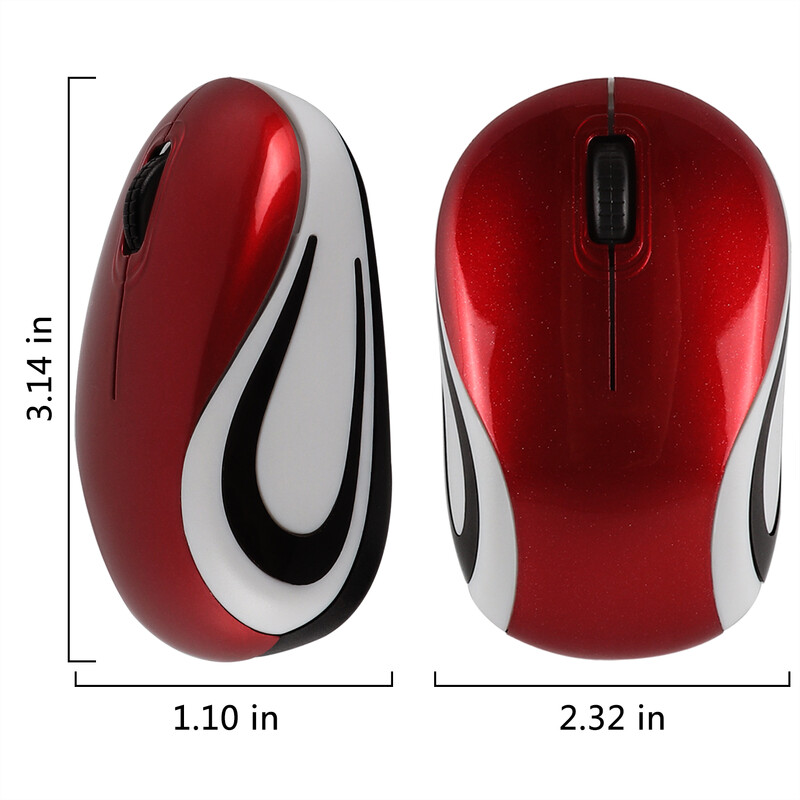 Aranyos mini 2,4 GHz-es vezeték nélküli egér USB hordozható optikai Mause ergonómikus számítógépes játék egerek laptophoz, ajándék PC kis kezekhez