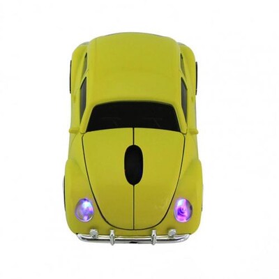Bezdrôtová herná myš Beetle v tvare auta, malá počítačová myš, ergonomická 2,4 GHz, s prijímačom pre PC notebook