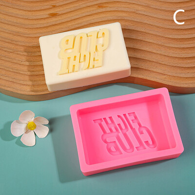 Cīņas kluba vēstules ziepes, silikona veidnes taisnstūris vannas bumbas losjona stienis izgatavošanas piederumi, veidņu kūkas klaipu pannas piederumi