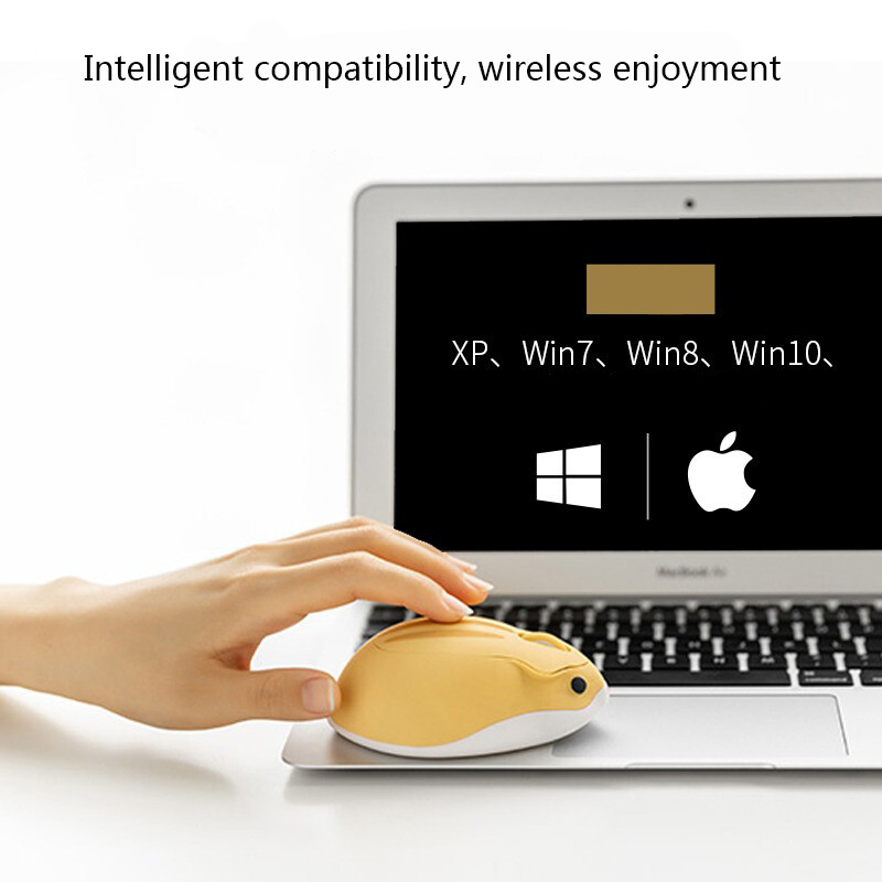 Bezdrôtová 2,4 G myš s roztomilou karikatúrou, USB, kreatívna stlmená myš, ergonomická mini optická myš s detským darčekom pre PC, notebooky a dievčatá, darčeky