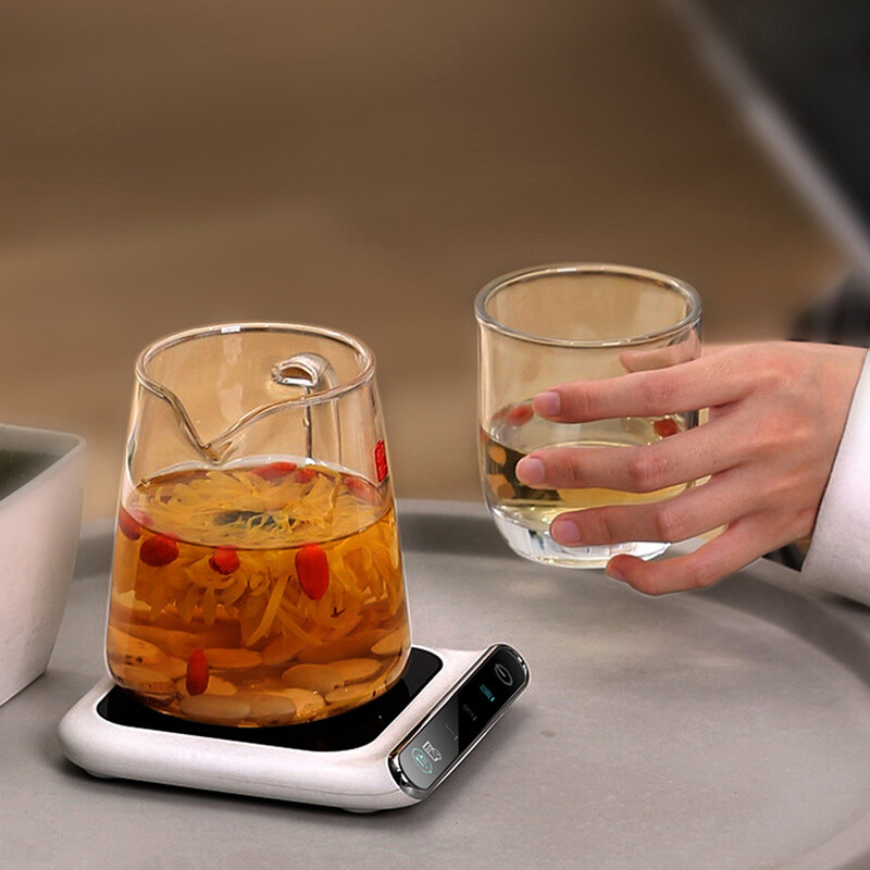 Puodelių šildytuvo puodelio šildytuvas 100°C karštos arbatos virimo aparatai 3 pavarų šildytuvas padėkliukas nešiojamas elektrinė kaitlentė mini indukcinė viryklė kaitinimo padėklas