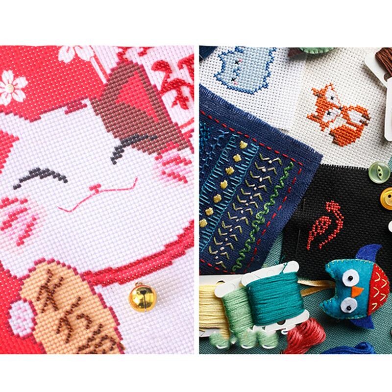 Ață de cusătură în cruce Stilul unic 8 Ață de brodat din bumbac cu punct de cruce Ață de cusut țevi de cusut Artizanat diferite culori gradient