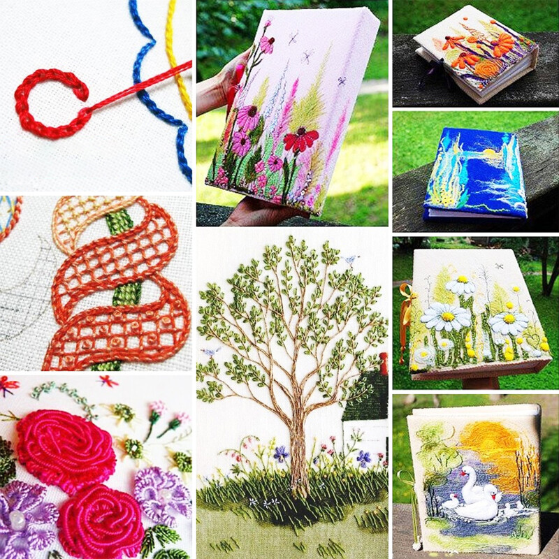 100 színű keresztszemes pamut hímző cérna selyem Varró gombolyagok hímzővonal karkötőkhöz Húrfonal kézműves fogselyem