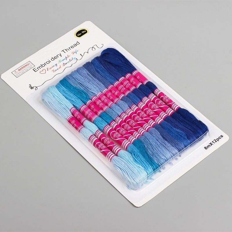 Ață de cusătură în cruce, culori solide fixe, ață de broderie țesut manual DIY pentru cusut, repararea materialului de artizanat fiecare 7,8-8 metri, 6 fire