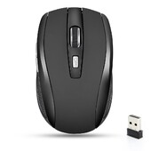 Vezeték nélküli egér Silent Mouse 2.4G hordozható mobil optikai irodai egér, állítható DPI-szintek notebook PC laptophoz, MacBookhoz