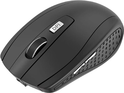 Vezeték nélküli egér Silent Mouse 2.4G hordozható mobil optikai irodai egér, állítható DPI-szintek notebook PC laptophoz, MacBookhoz
