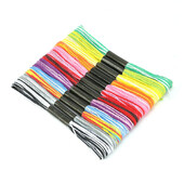 12 db/tétel Keresztszemes hímzés Selyemfestés Vonalszálak Barkácsolás Szövés Karkötő Zsinór Varrószálak Többszínű hímzés