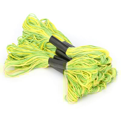 12 db/tétel Keresztszemes hímzés Selyemfestés Vonalszálak Barkácsolás Szövés Karkötő Zsinór Varrószálak Többszínű hímzés