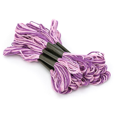 12 db/tétel Keresztszemes hímzés Selyemfestés Vonalszálak Barkácsolás Szövés Karkötő Zsinór Varrószálak Többszínű hímzés