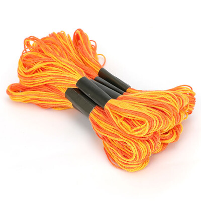 12 db/tétel Keresztszemes hímzés Selyemfestés Vonalszálak Barkácsolás Szövés Karkötő Zsinór Varrószálak Többszínű hímzés