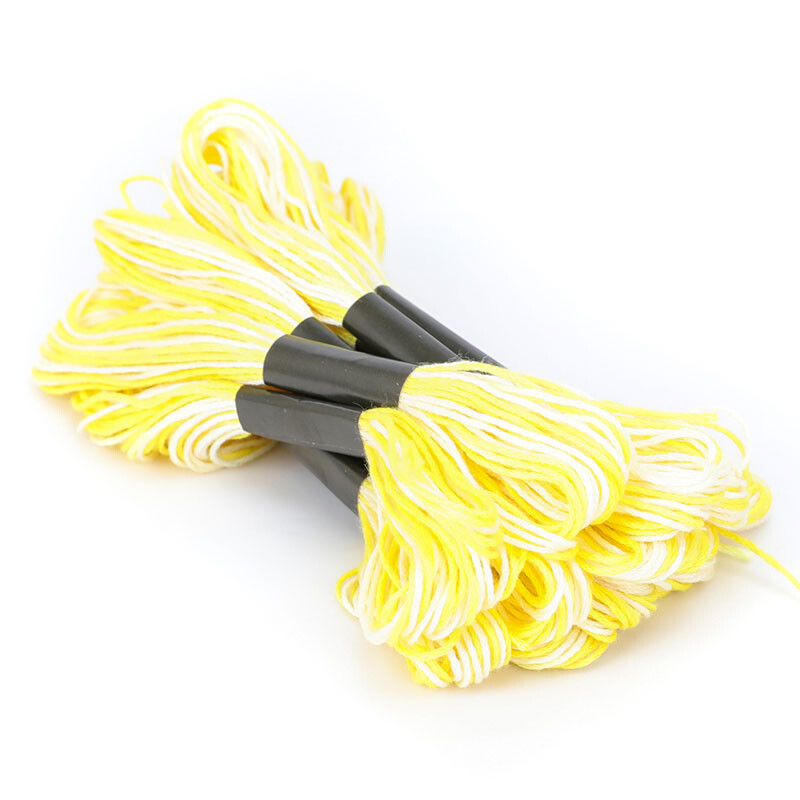 12 db/tétel Keresztszemes hímzés Selyemfestés Vonalszálak Barkácsolás Szövés Karkötő Zsinór Varrószálak Többszínű hímzés