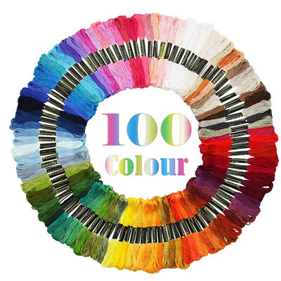 50Pcs/100Pcs Pribor za šivanje Dugine boje Pamučni konac Komplet konaca za šivanje za rukotvorine zanatski vez Križni šivaći pribor