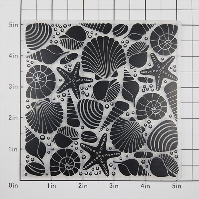 2023 m. NAUJI „Shell Starfish“ reljefiniai aplankai, skirti iškarpų albumui, albumų kortelėms, gaminimo reikmenims 3D plastikiniai trafaretai, amatai