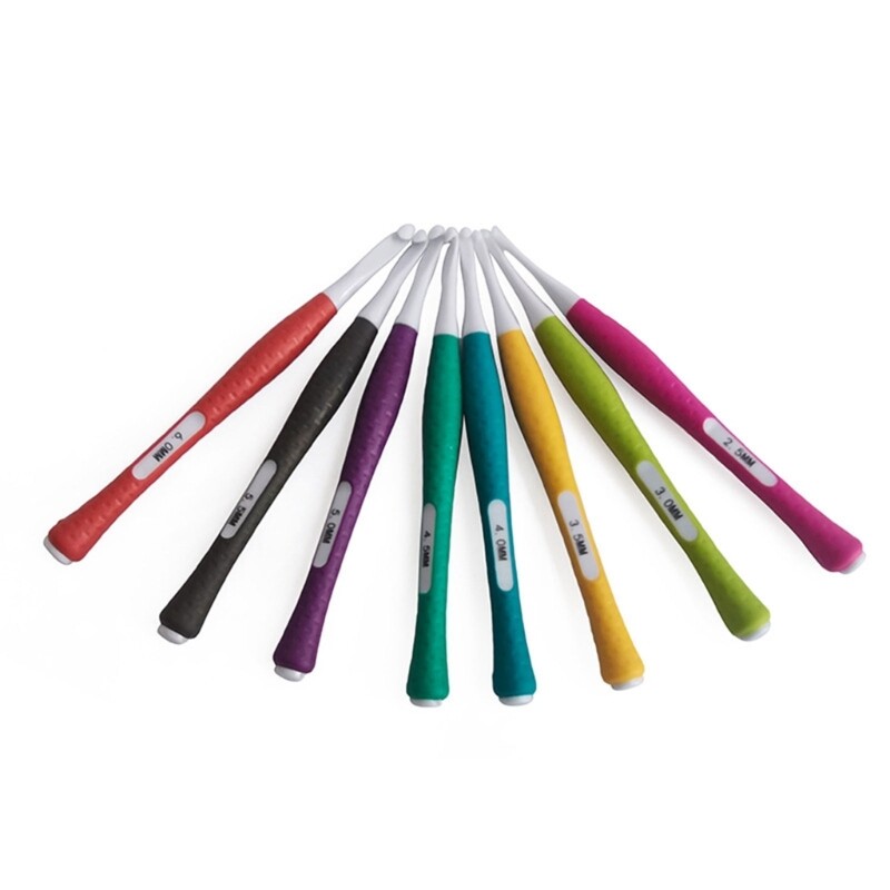 8kom kukica igla za pletenje džempera tkanje šivanje igla za heklanje s mekom drškom