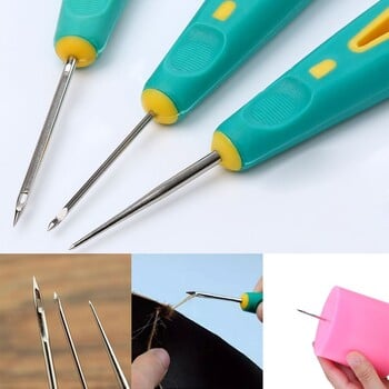 DIY Craft Craft Crochet Setting Ratting Taper Leather Awl Hook Needle Awl Cone Εργαλεία επισκευής παπουτσιών Κεντήματα