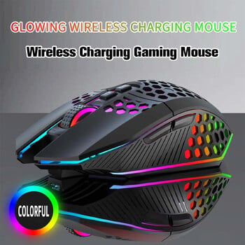 HXSJ gaming T500 rgb акумулаторен офис лаптоп Безжичен Type-C Кух бутон за изключване на звука 2.4GHz игра безжична мишка за настолен mac